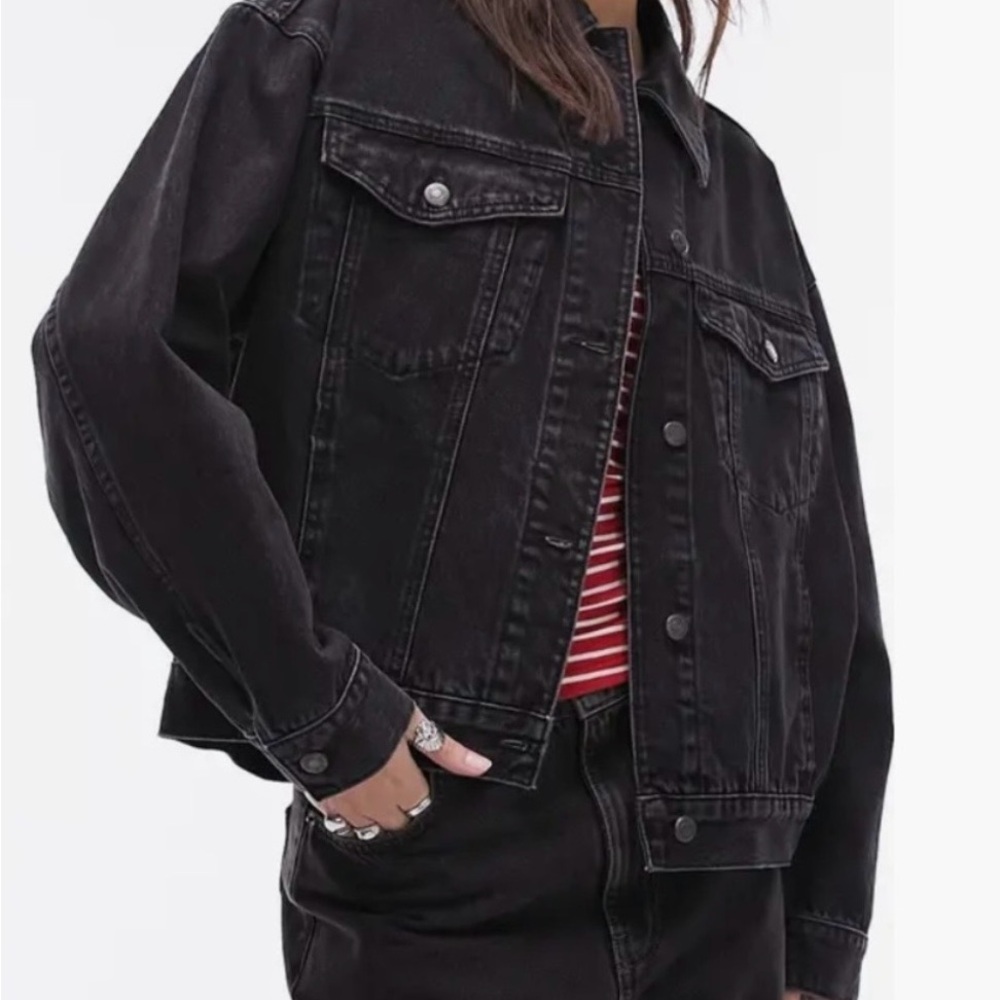 Topshop Black Denim Jacket